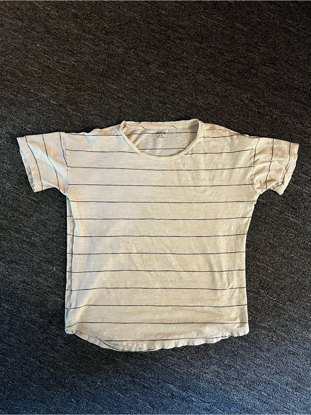 Madewell Cream Stripe Short-Sleeve Tee